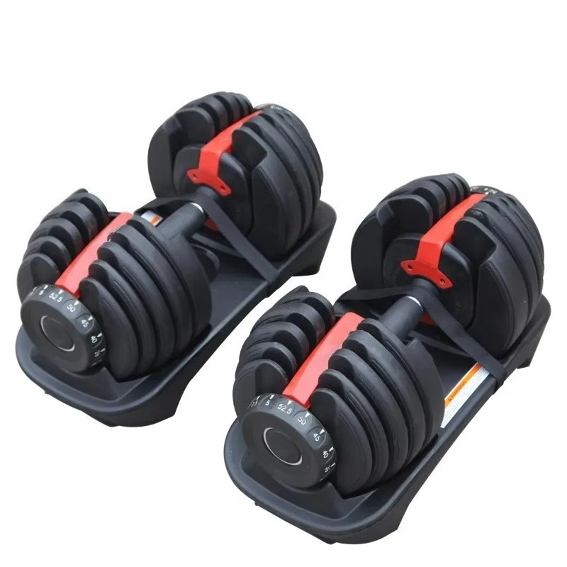 Adjustable Dumbbell Pair 40Kg - Quick-adjust Dumbbells 24 Kg for Men