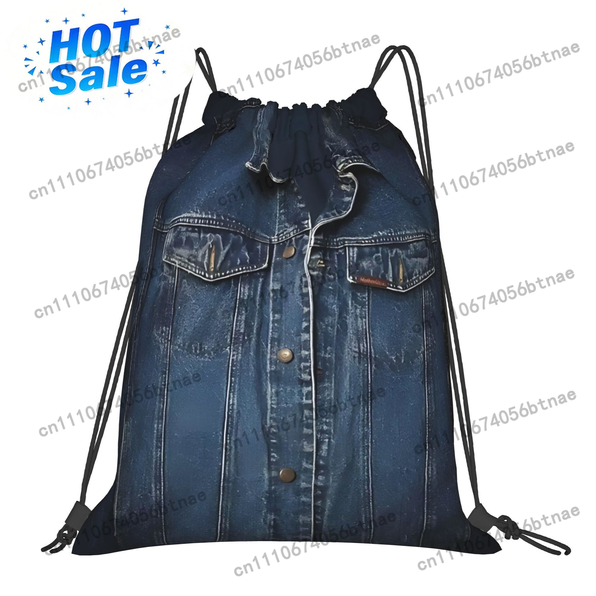Cycling - Denim Fashion Printed Drawstring Bags Mountain