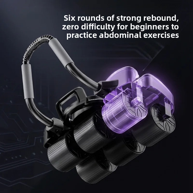 Ab Roller Wheel With Elbow Support - Portable 6 Wheel Digital Intelligent Ab
