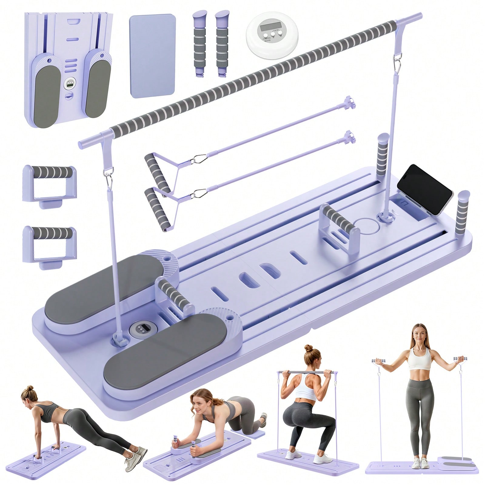 Pilates Reformer With Bar, Pil - Fitness Equipment 评论和价格