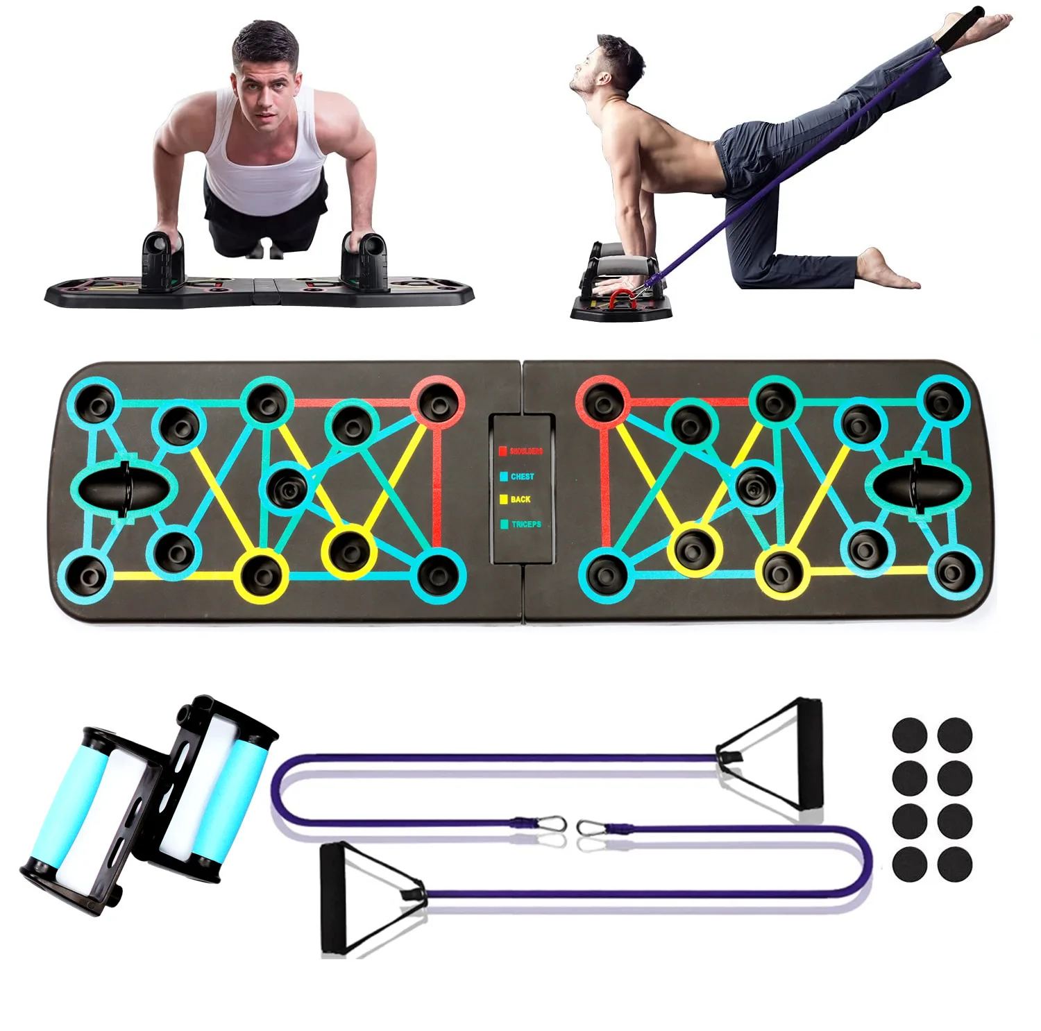 Foldable Multifunctional Push  - Push Up Board Foldable Multi Function 评论和价格