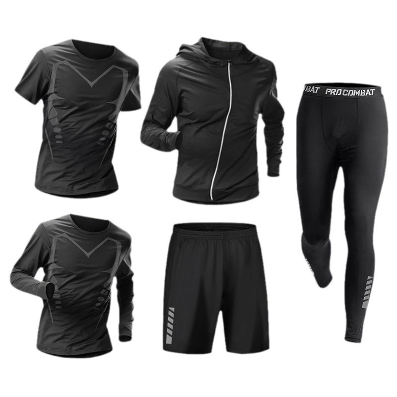 Men Five Piece Sports Set Hood - Cycling 评论和价格