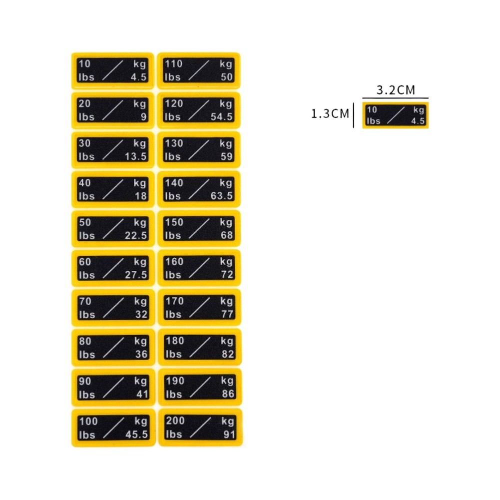 2pcs Yellow Weight Sticker Lab - Fitness Equipment 评论和价格