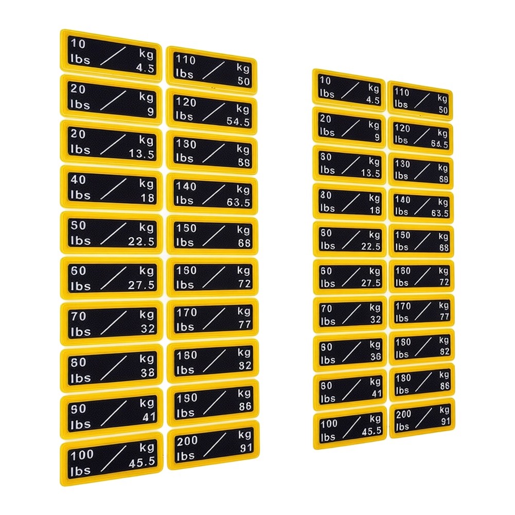 2pcs Yellow Weight Sticker Lab - Fitness Equipment 评论和价格