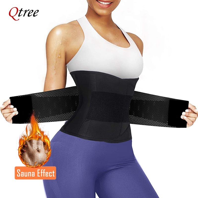 Qtree Hot Neoprene Waist Train - Sweat Waist Trainer Belt Neoprene 评论和价格