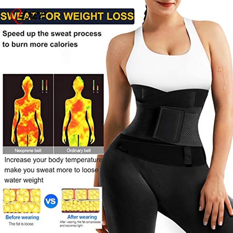 Qtree Hot Neoprene Waist Train - Sweat Waist Trainer Belt Neoprene 评论和价格