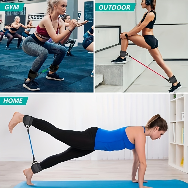5Pcs Ankle Resistance Bands,An - Pilates Bar Kit With Resistance Bands 评论和价格