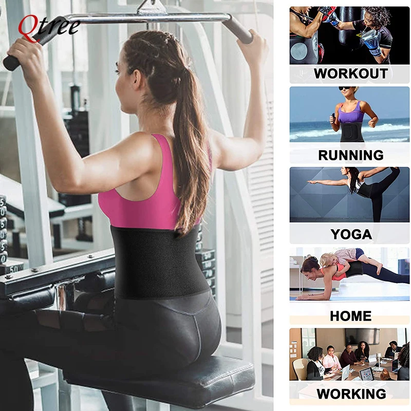 Qtree Waist Cincher Body Shape - Sweat Waist Trainer Belt Neoprene 评论和价格