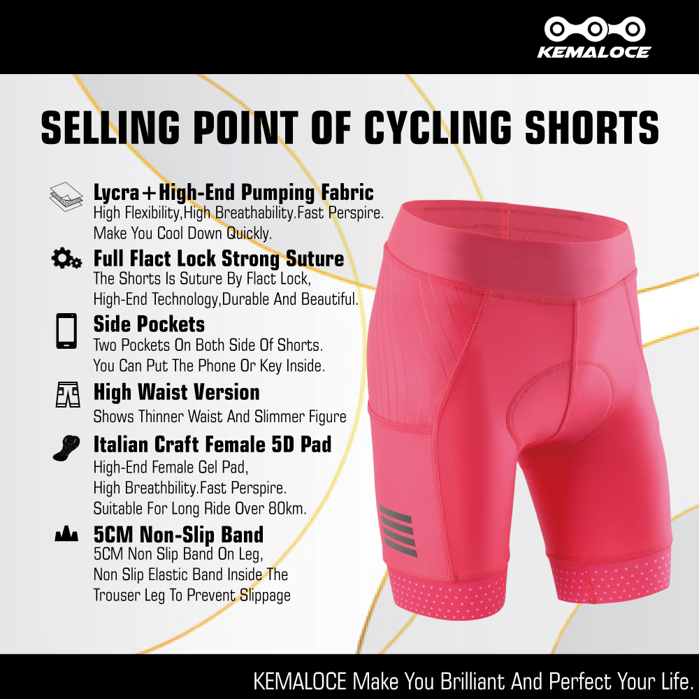 KEMALOCE Women Cycling Shorts  - Padded Cycling Shorts 5D Gel 评论和价格