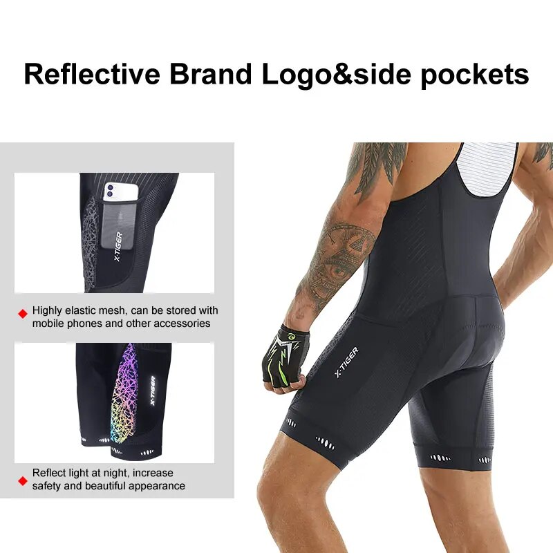 Cycling Bib Shorts 5D Gel Pad  - Padded Cycling Shorts 5D Gel 评论和价格