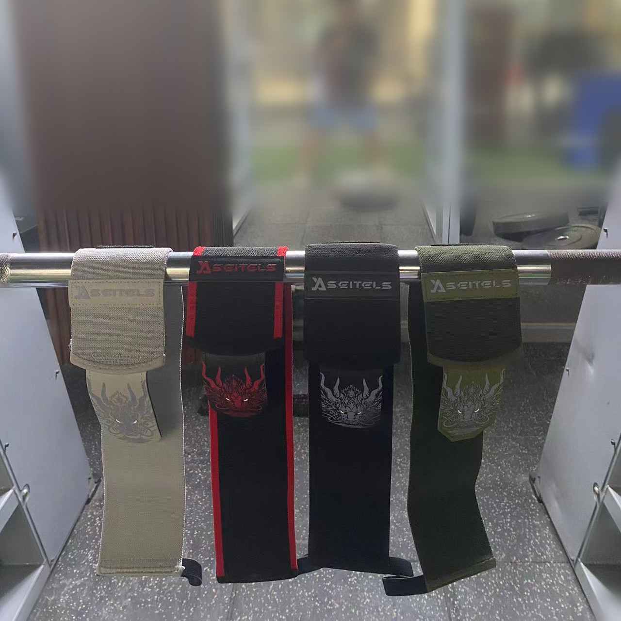 1Pair Chinese Dragon Fitness W - Wrist Wraps Weightlifting Support 评论和价格