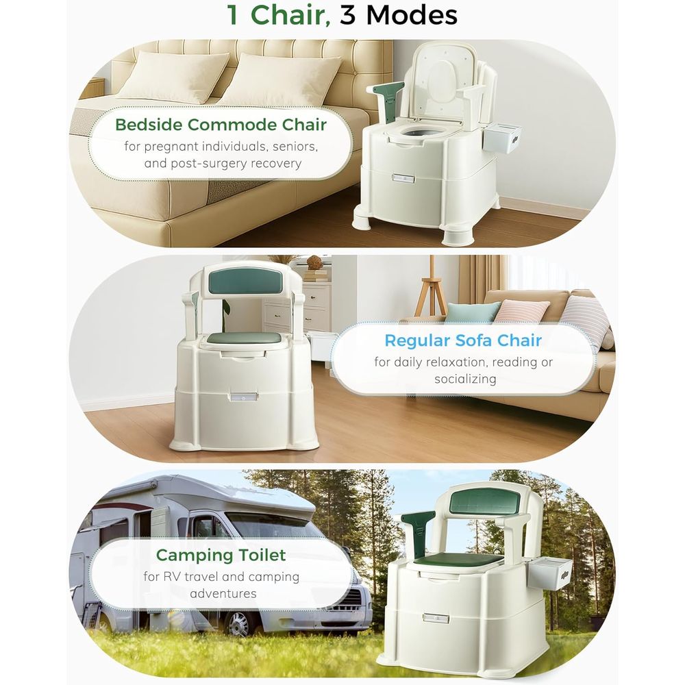 Bedside Commode, 500lbs Heavy  - Camping 评论和价格