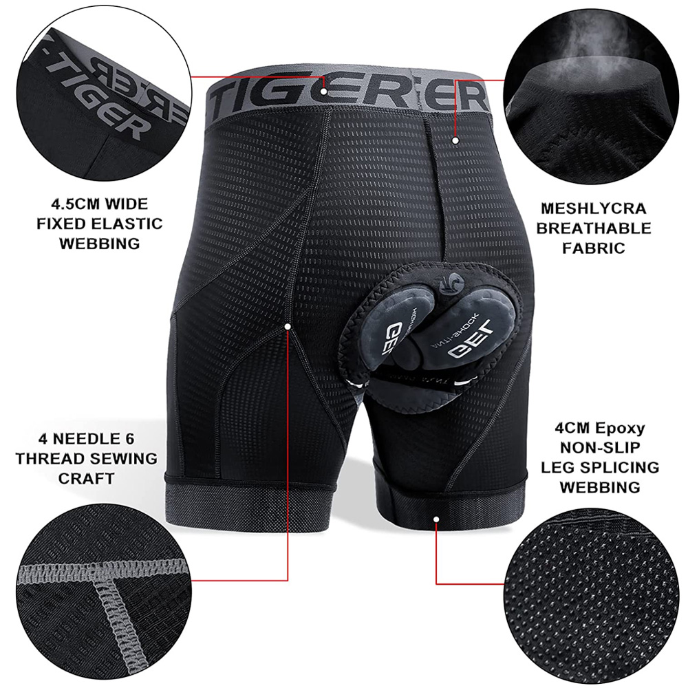 X-TIGER Men's Cycling Underwea - Padded Cycling Shorts 5D Gel 评论和价格