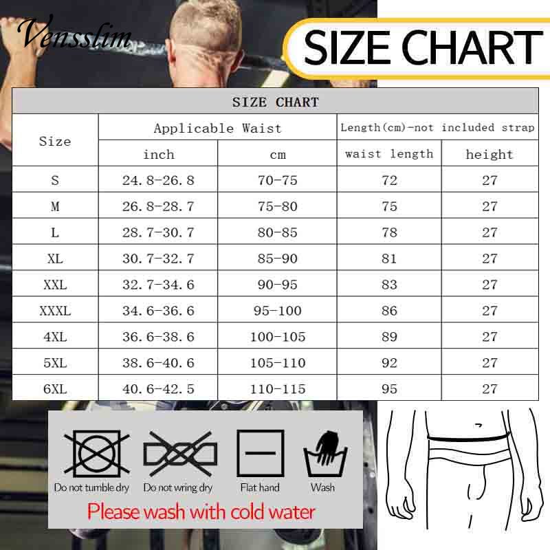 Vensslim Men Waist Trainer Tri - Sweat Waist Trainer Belt Neoprene 评论和价格