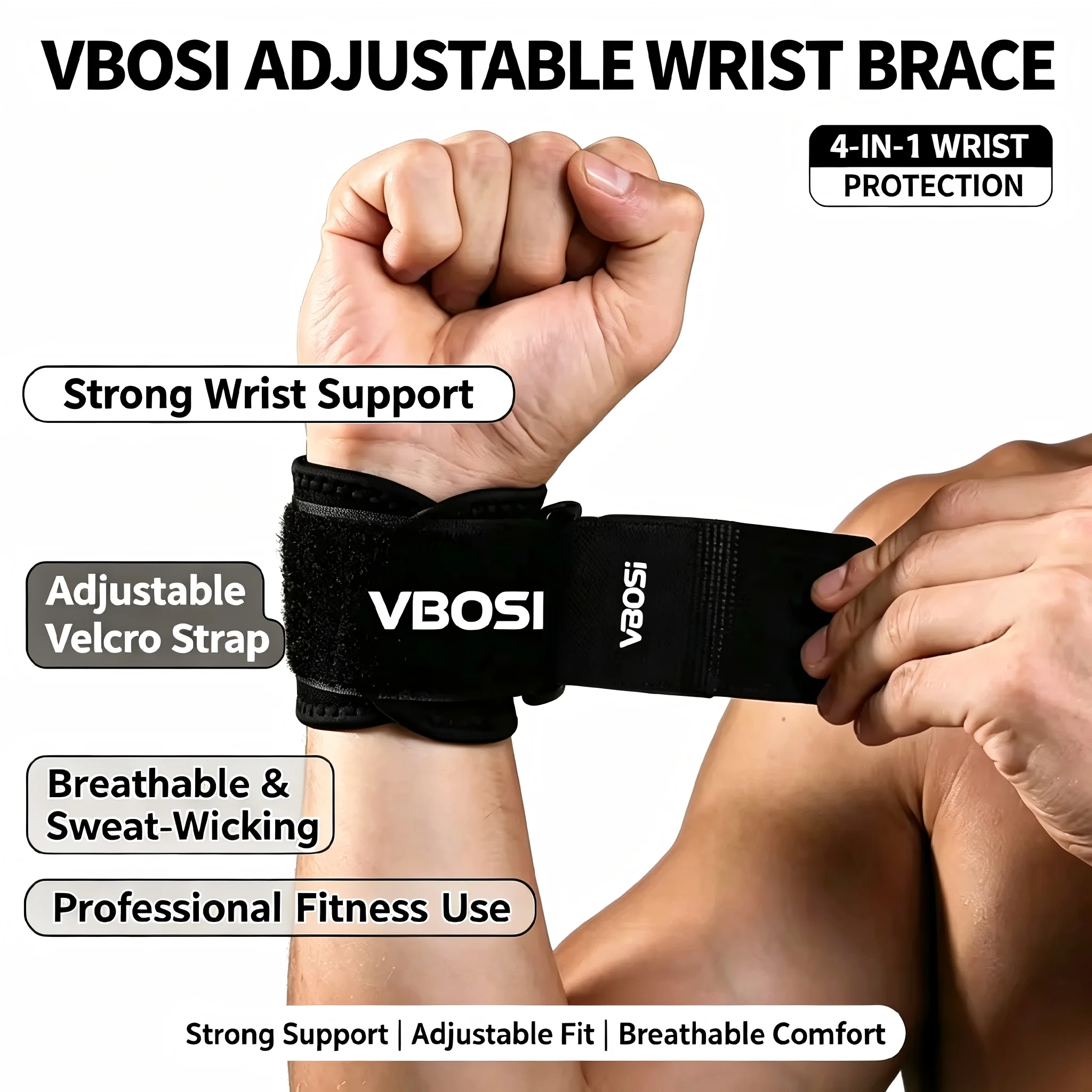Professional Breathable Wrist  - Wrist Wraps Weightlifting Support 评论和价格