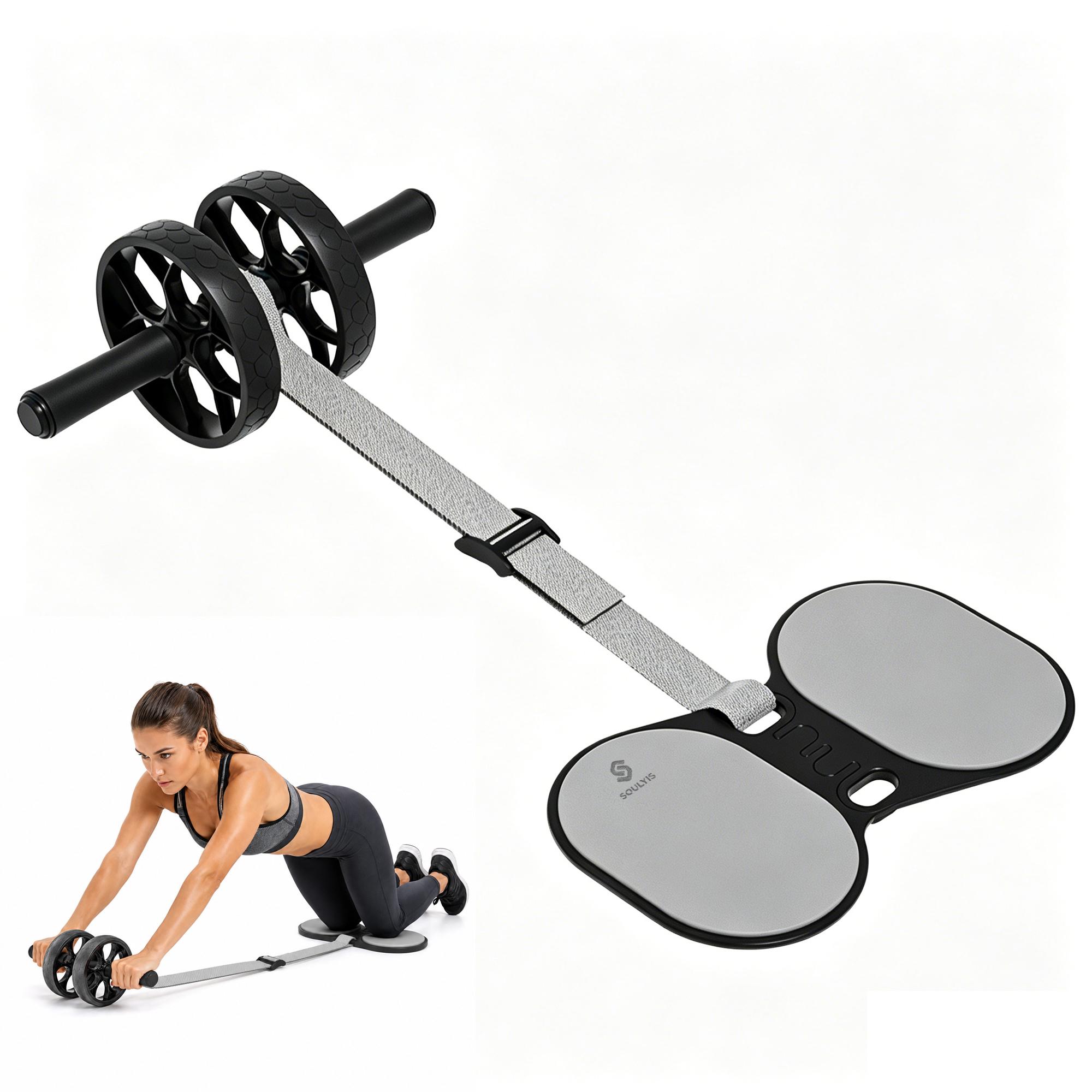 Dual Wheel Ab Roller with Elbo - Ab Roller Wheel With Elbow Support 评论和价格
