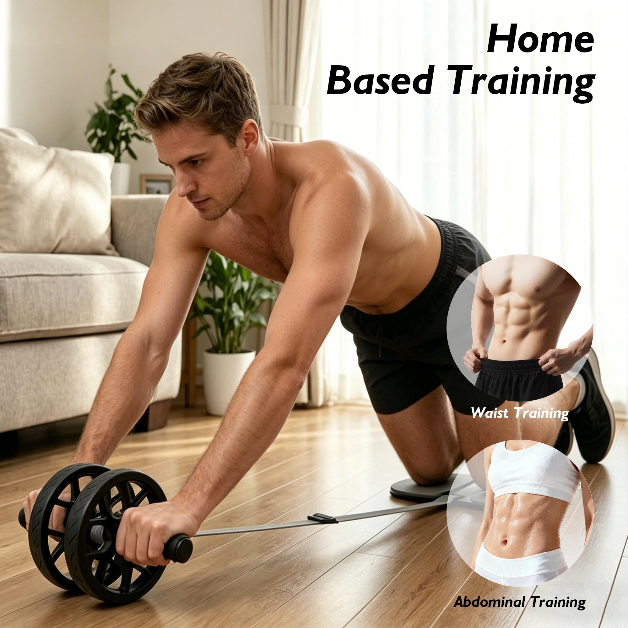 Dual Wheel Ab Roller with Elbo - Ab Roller Wheel With Elbow Support 评论和价格