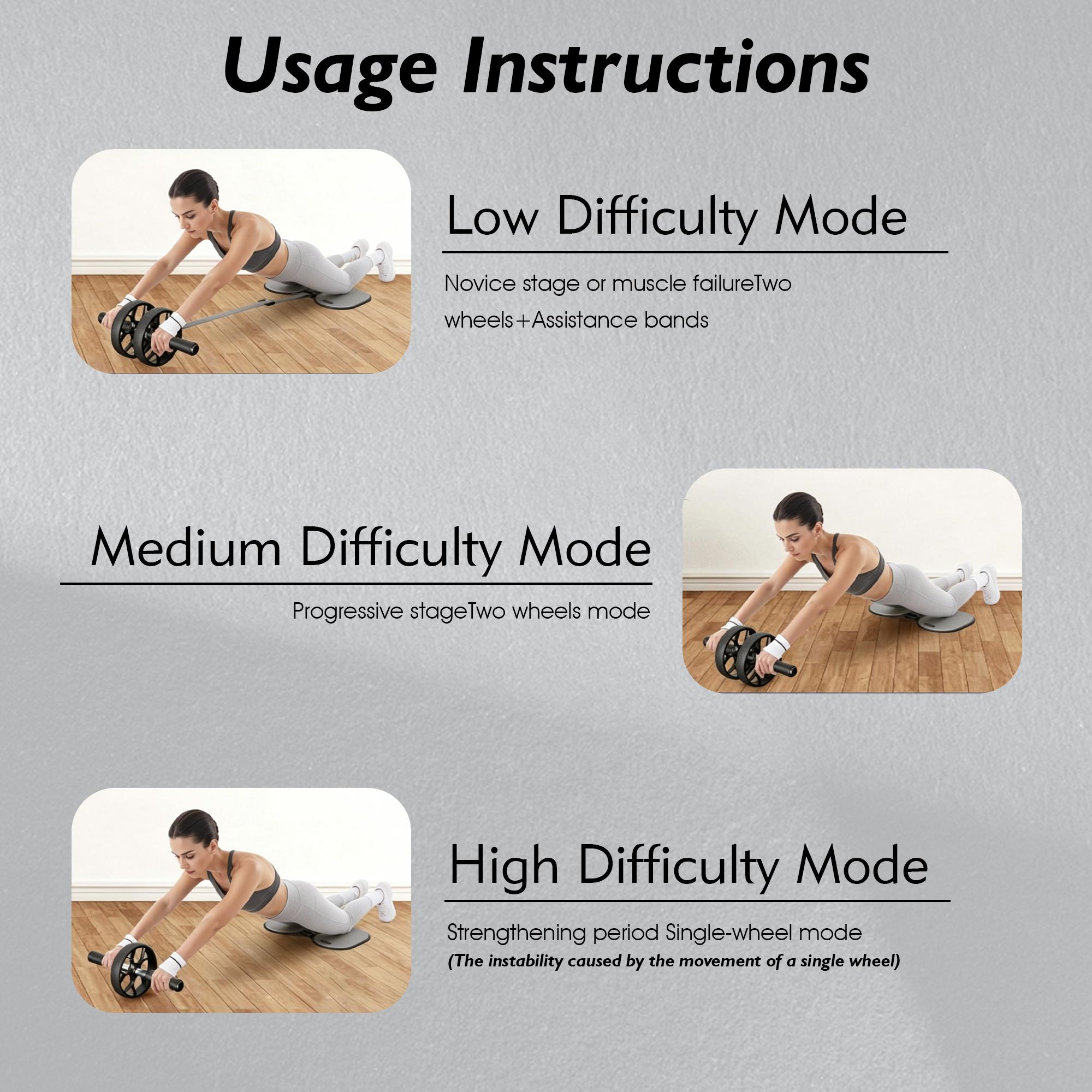 Dual Wheel Ab Roller with Elbo - Ab Roller Wheel With Elbow Support 评论和价格
