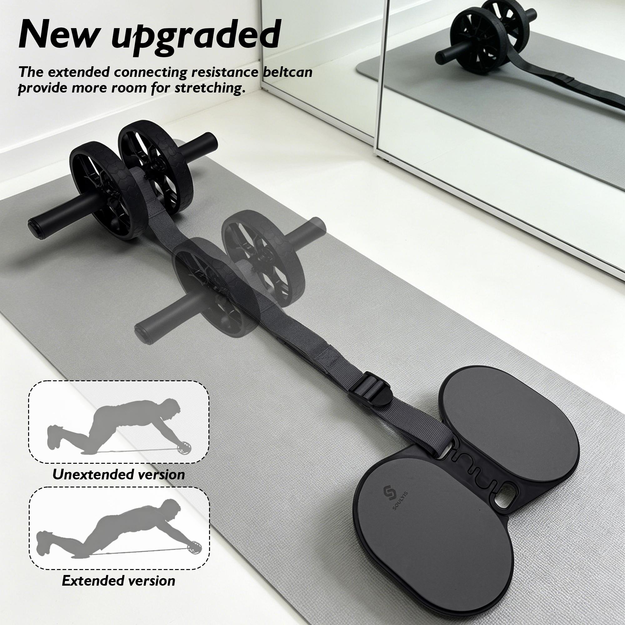 Dual Wheel Ab Roller with Elbo - Ab Roller Wheel With Elbow Support 评论和价格
