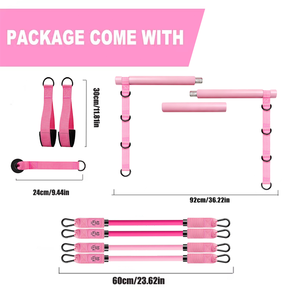 Resistance Tube Set Multifunct - Pilates Bar Kit With Resistance Bands 评论和价格