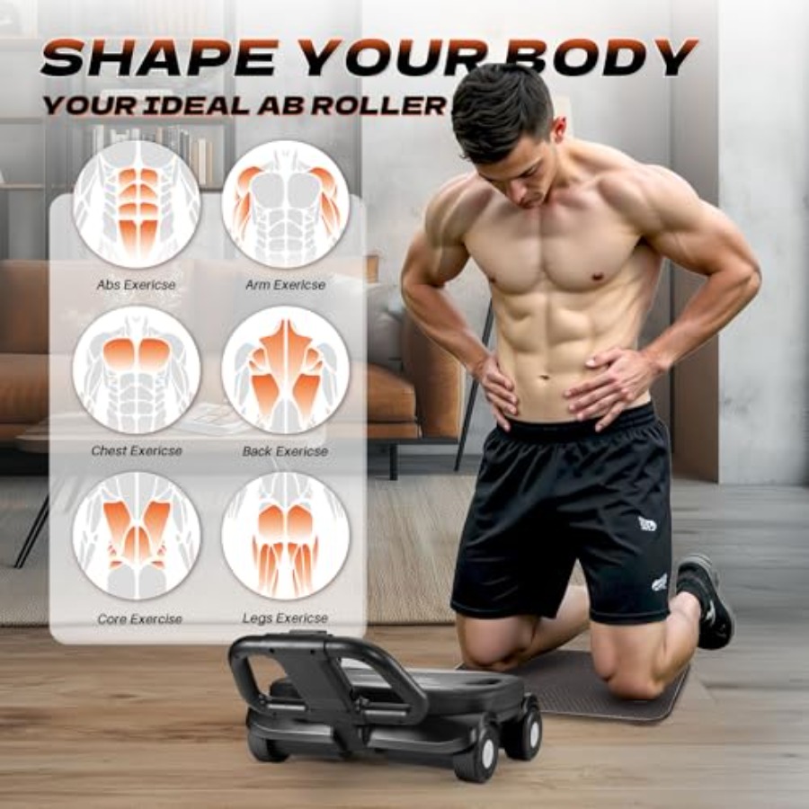 Ab Roller Wheel for home gym c - Ab Roller Wheel With Elbow Support 评论和价格